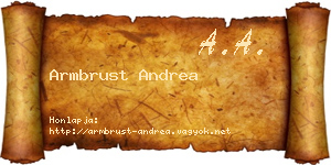 Armbrust Andrea névjegykártya