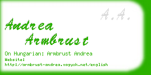 andrea armbrust business card